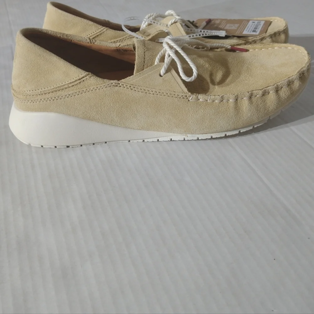 OluKai Ka'a Driver Golden Sand Men's Suede Loafers‎ Size 10.5